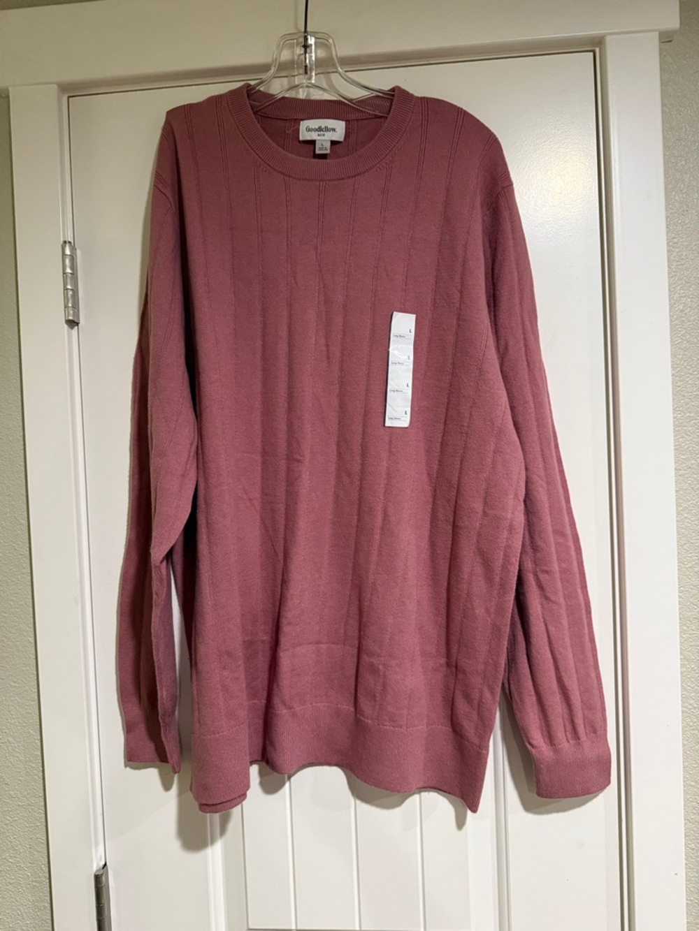 Goodfellow & Co Dusty Mauve Ribbed Crew Sweater
